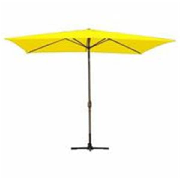 Propation 6.5 x 10 Ft. Aluminum Patio Market Umbrella Tilt with Crank - Yellow Fabric & Champagne Pole PR2593379 - main